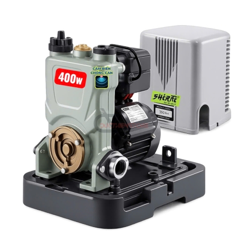 Bơm tăng áp điện tử ngoài trời 400W Shirai JLHm 450A nắp chụp