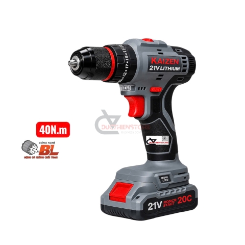 Máy khoan Pin 21V Kaizen KZ-ID1040BL Brushless ( bộ )