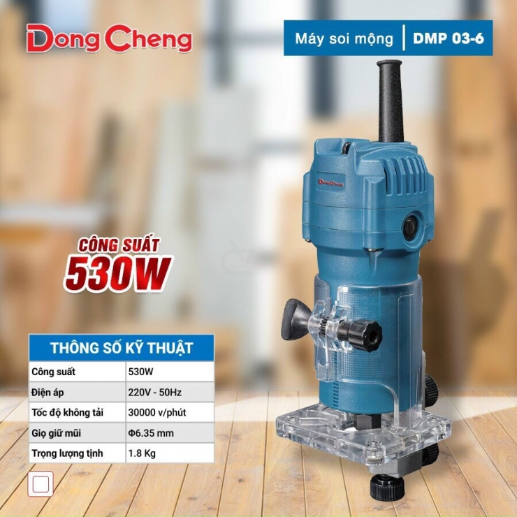 Máy Soi Mộng Dongcheng DMP03-6 530W