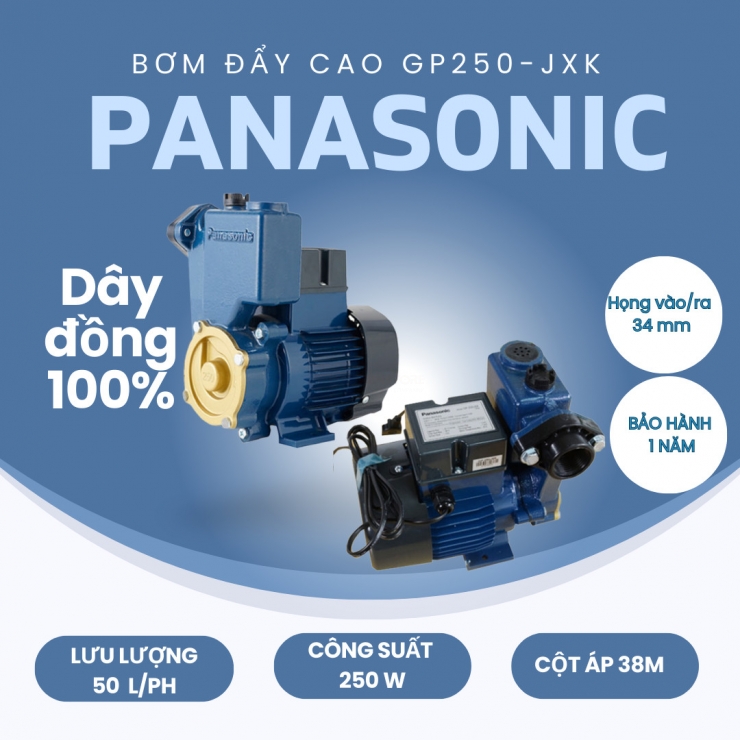 Bơm nước đẩy cao 250W Panasonic GP-250JXK