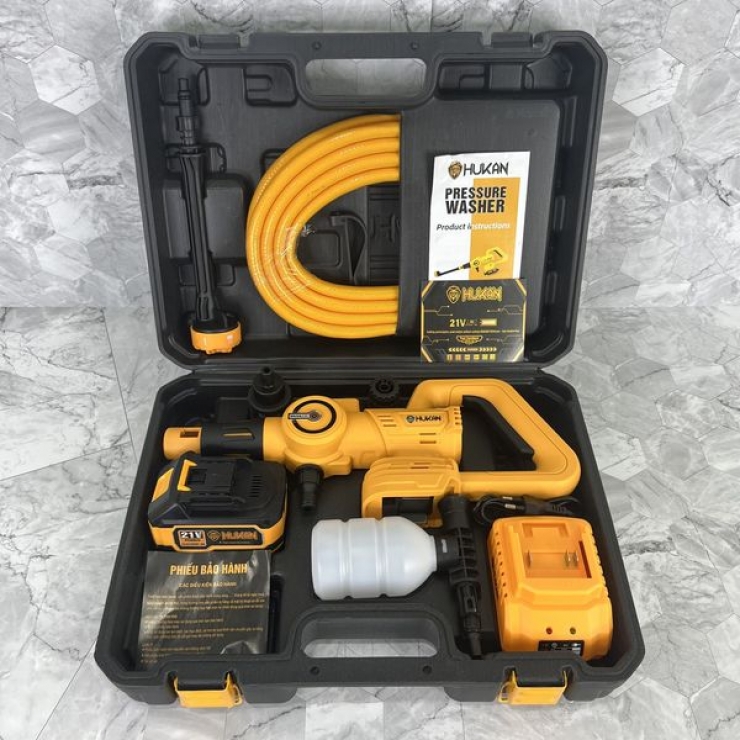Combo Máy Rửa Xe Pin Hukan Hk-PW3828BL