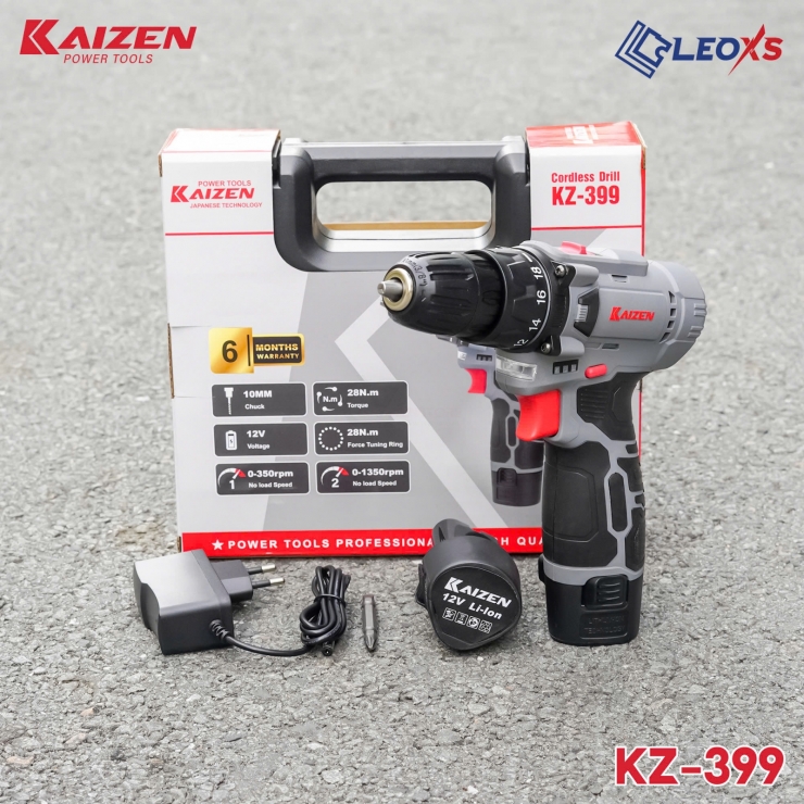 Combo máy khoan Pin 10mm 12V  Kaizen KZ-399