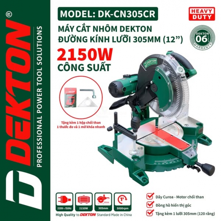 Máy cắt nhôm305mm Dekton DK-CN305CR dây curoa