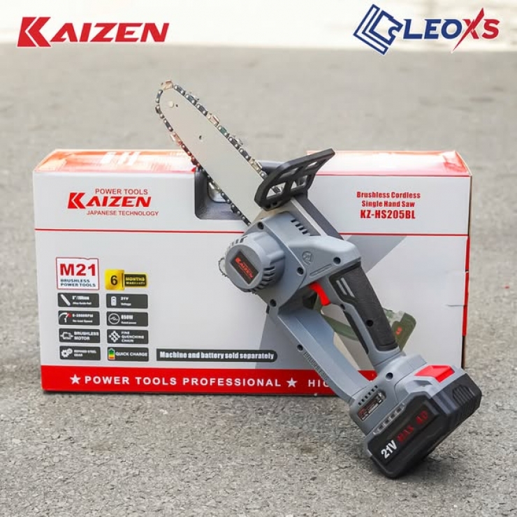 Máy cưa xích pin 21V Kaizen KZ-HS205BL
