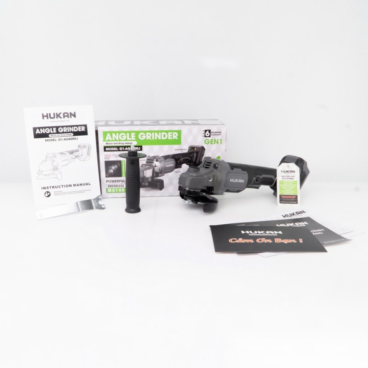 Máy mài góc Pin 21V Hukan G1-AG6000J Brushless