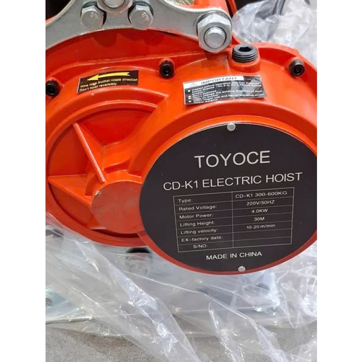 Máy tời điện 4.0Kw Toyoce CD-K1 300-600Kg