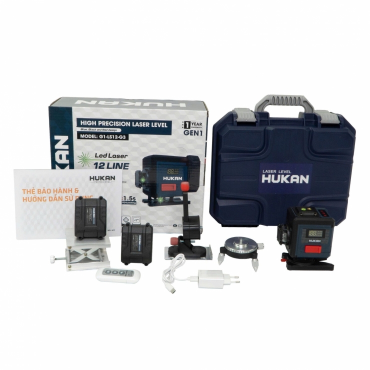 Máy cân bằng laser 12 tia xanh Hukan G1-LS12-G3