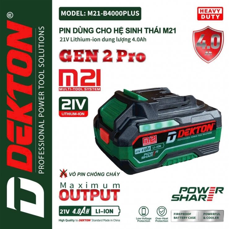 Máy mài góc 100mm Pin 21V Deton M21-AG100BT