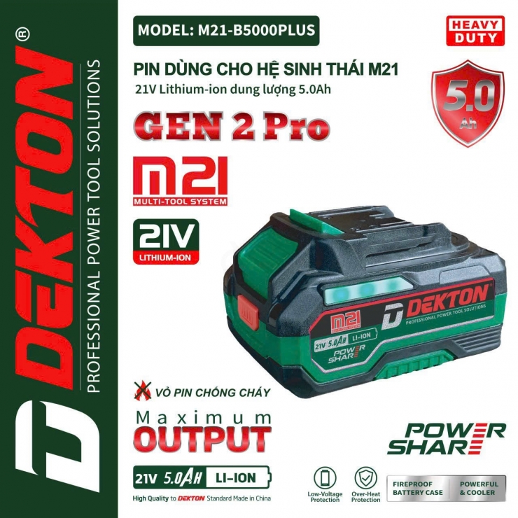 Máy mài góc 100mm Pin 21V Deton M21-AG100BT