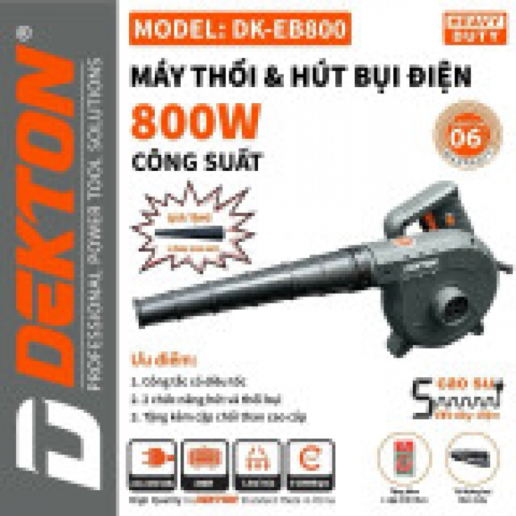Máy Thổi và Hút Bui Dekton DK-EB800 ( Dùng Điện 220V )