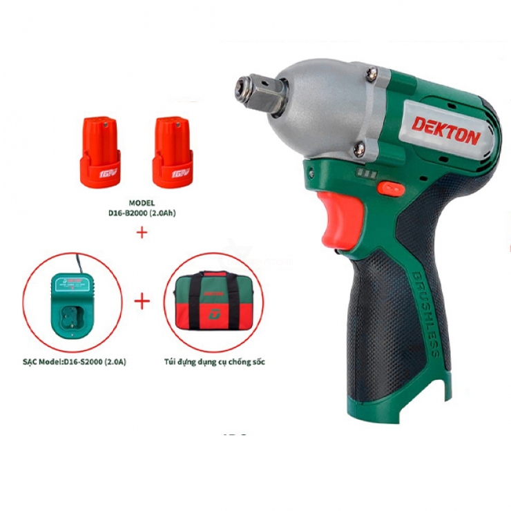 Máy siết bulong Pin 16V Dekton D16-IW200N