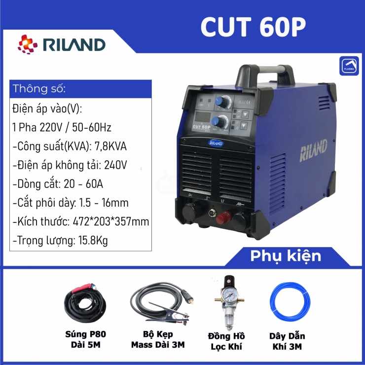 Máy cắt Plasma 16mm Riland CUT 60P Professional