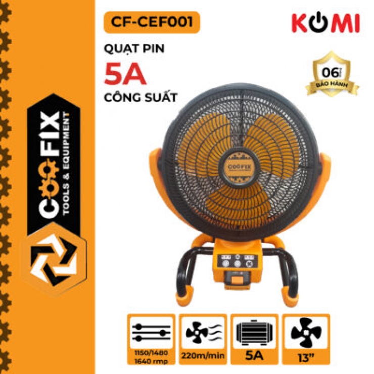Quạt Pin 21V & Điện Coofix CF-CEF001 