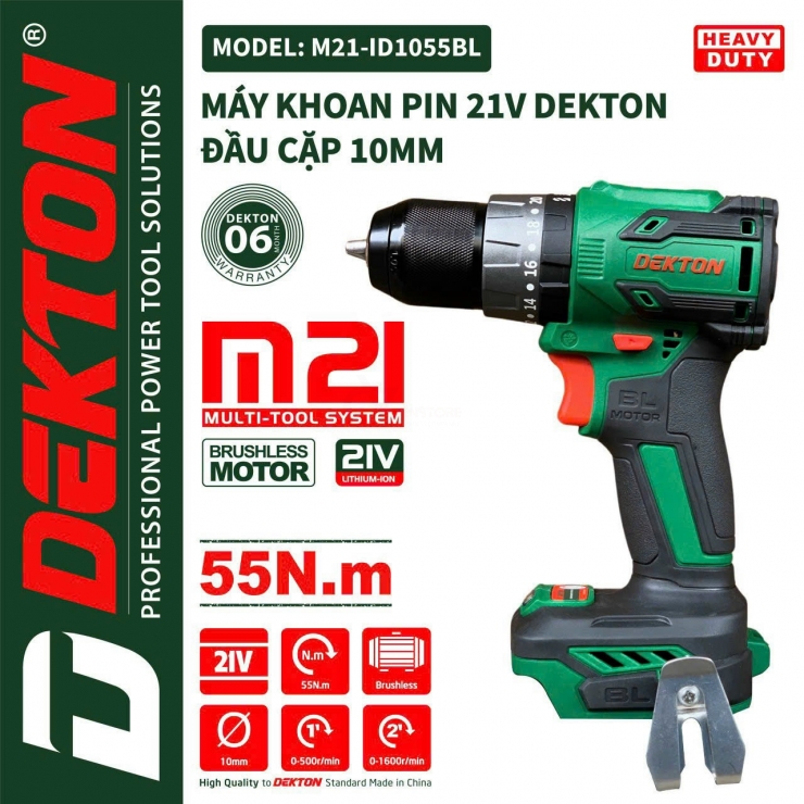 Thân Máy Siết Vít Trượt Pin Dekton M21-VT50CP ( Chưa Pin & Sạc )