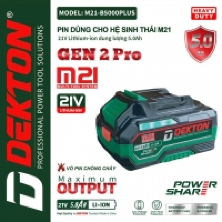 Máy mài góc mini pin 21V Dekton M21-AG100CP Brushless