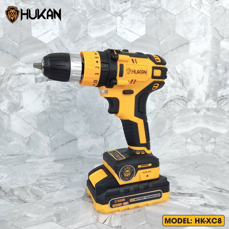 COMBO máy khoan Pin 10mm HUKAN HK-XC8 3 chức năng 