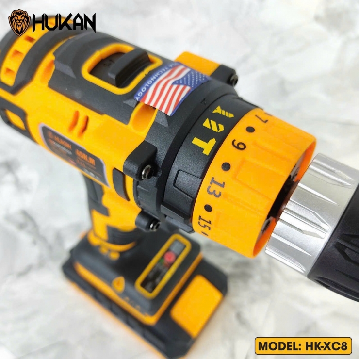 COMBO máy khoan Pin 10mm HUKAN HK-XC8 3 chức năng 