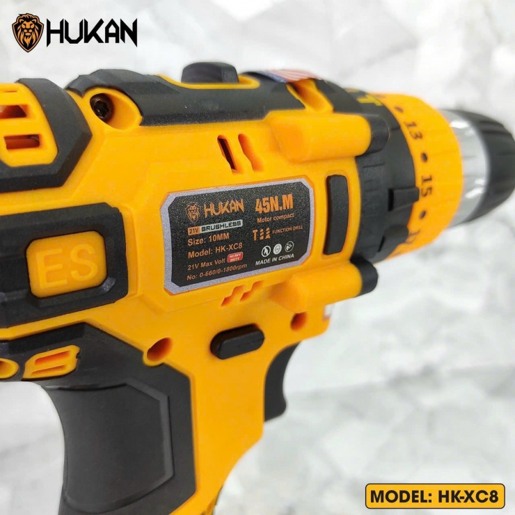 COMBO máy khoan Pin 10mm HUKAN HK-XC8 3 chức năng 
