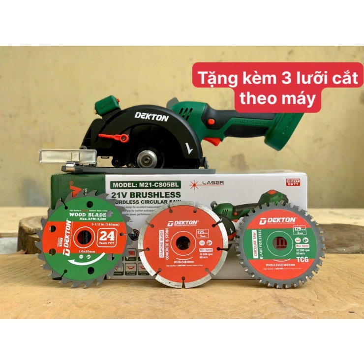 Máy cưa đĩa Pin 21V Dekton M21-CS05BL Brushless