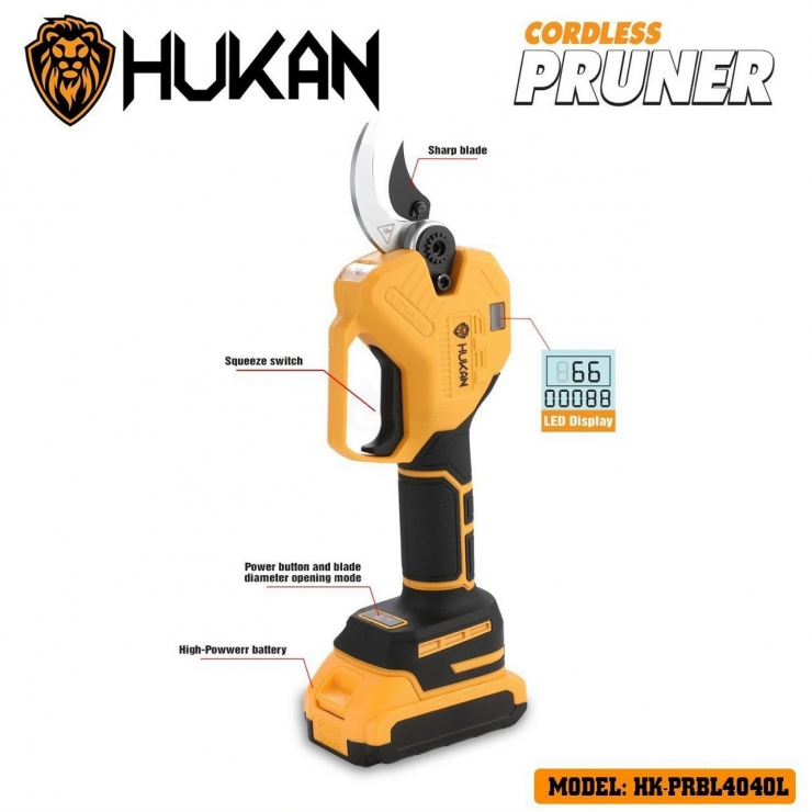 Kéo cắt cành 40mm Pin 21V Hukan HK-PRBL4040L Brushless