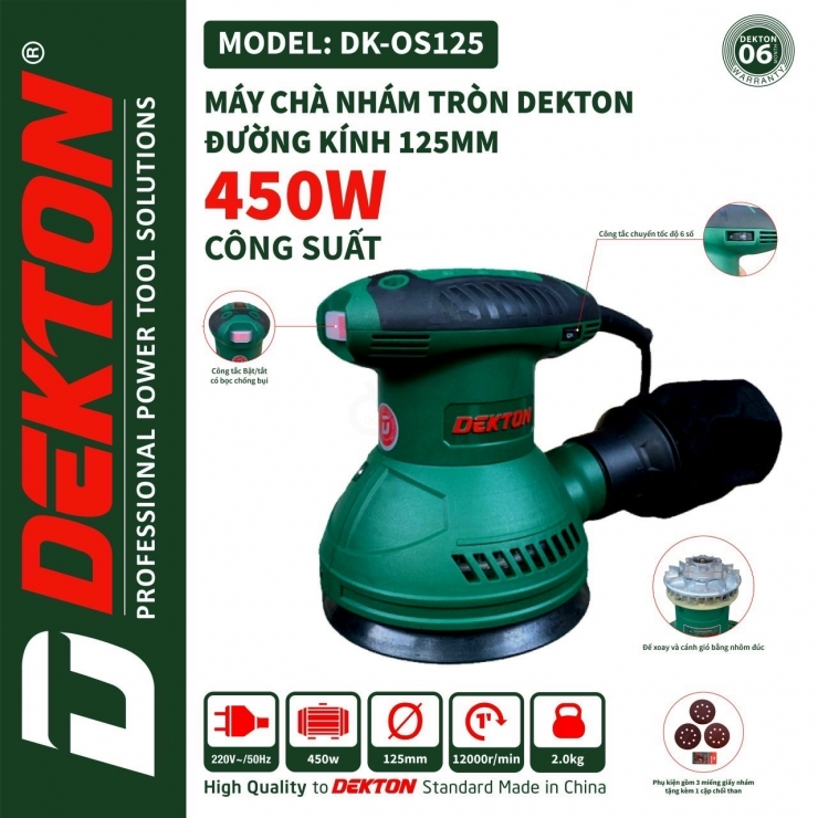 Máy Chà Nhám Vuông Dekton Dk-CN110x100