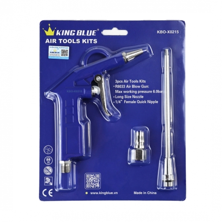 Súng xịt hơi khí nén Kingblue KBO-X0215 ( kèm đầu dài & ngắn )