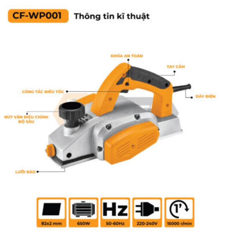 Máy bào gỗ Coofix CF-WP001 ( 82mm x 2mm )