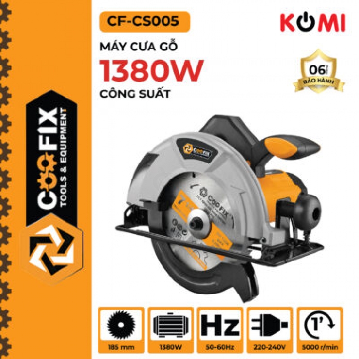 Máy cưa gỗ 185mm Coofix CF-CS005 ( 1380W )