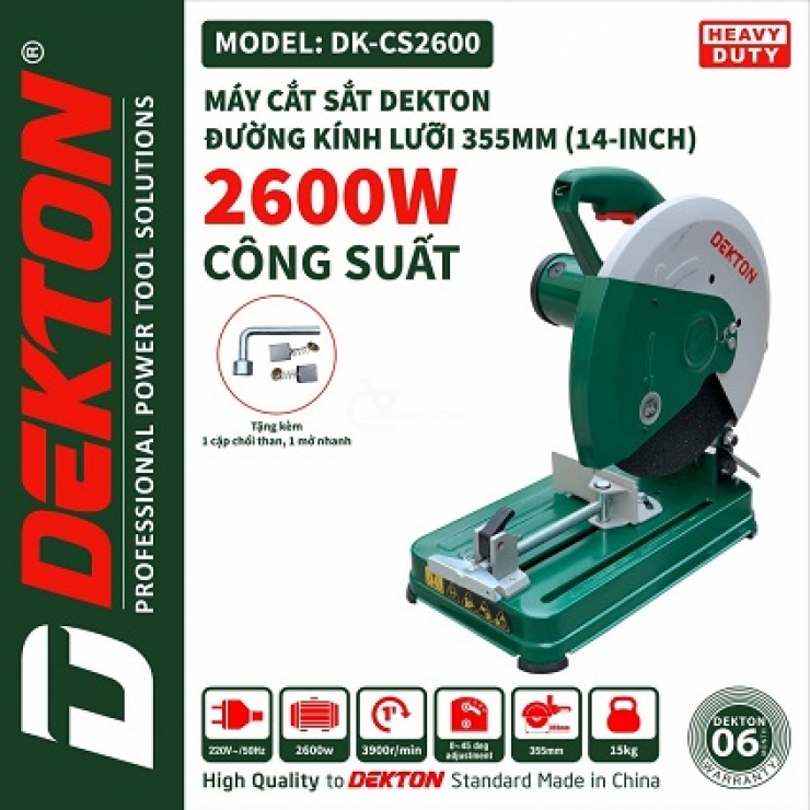Máy cắt sắt 2600W Dekton DK-CS2600