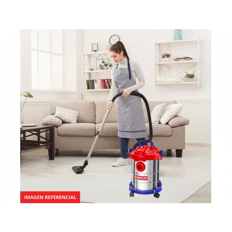 Máy hút bụi 12 lít công nghiệp Emtop EVCR0801 ( khô & ướt )