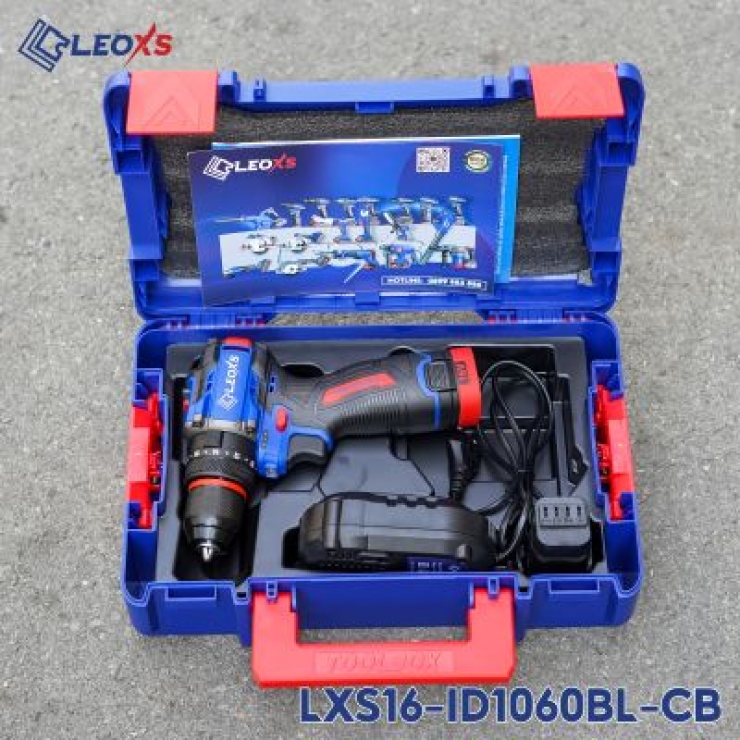Combo máy khoan pin 16V LEOxs LXS16-ID1060BL 10mm