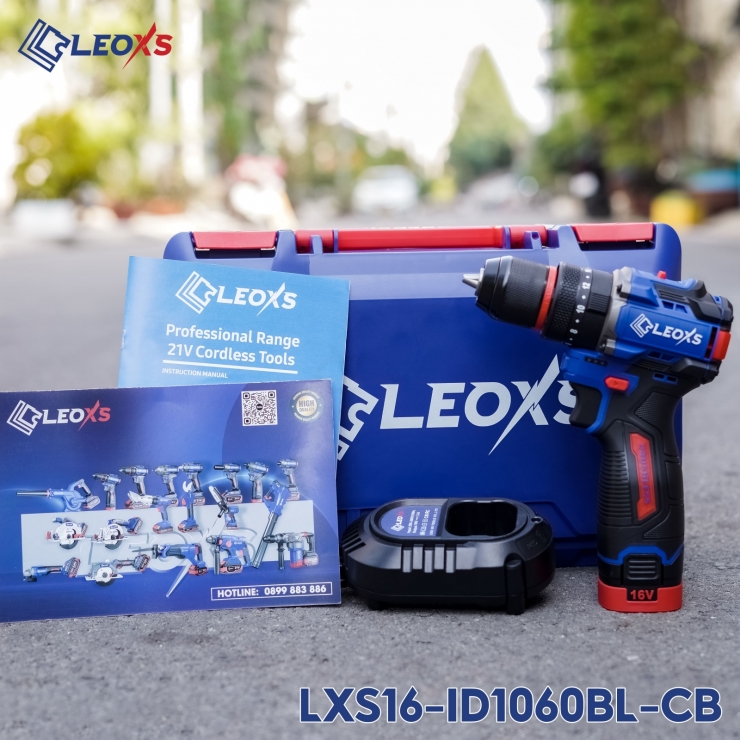 Combo máy khoan pin 16V LEOxs LXS16-ID1060BL 10mm