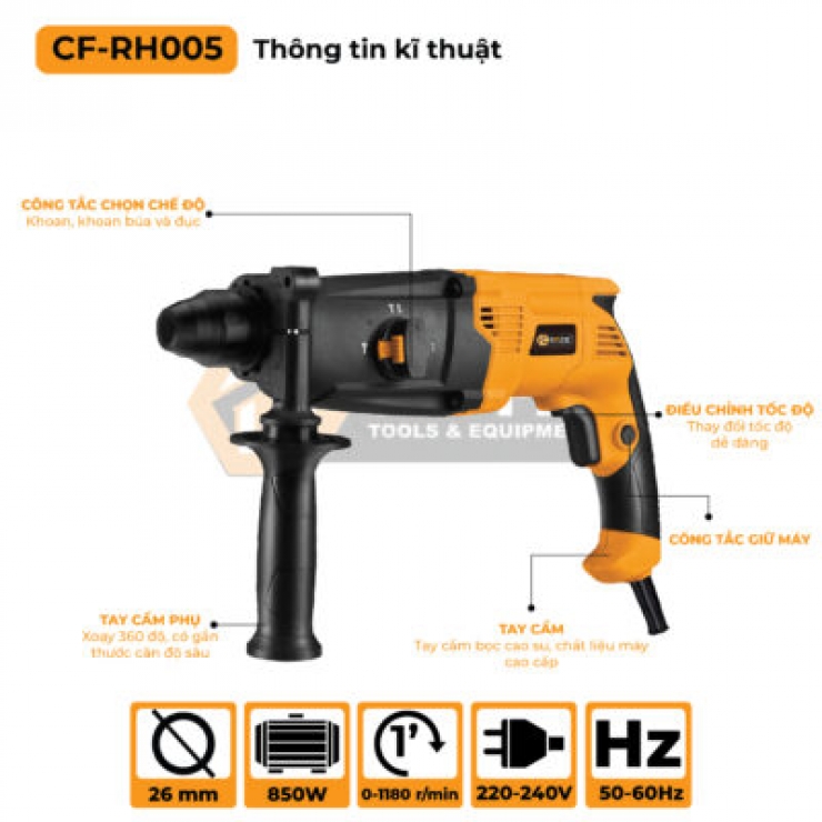 Máy khoan động lực 850W Coofix CF-RH005