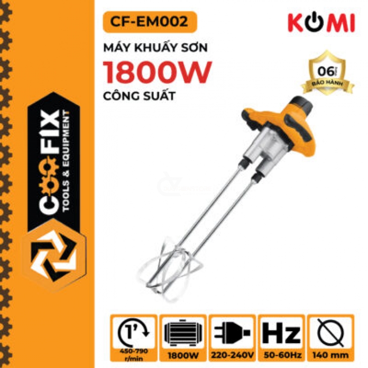 Máy khuấy sơn 1800W Coofix CF-EM002 ( 140mm x 2 )