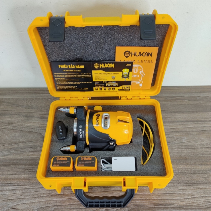 Máy cân bằng Laser 5 tia xanh Hukan HK-E63
