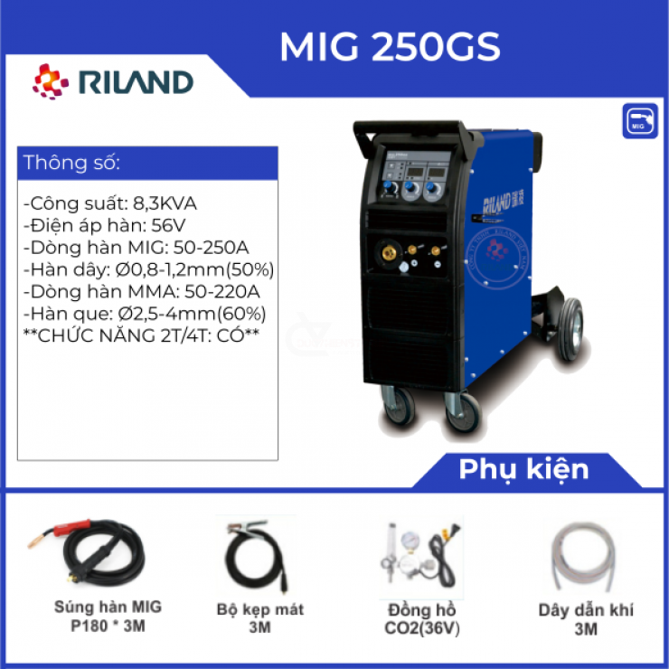Máy hàn Mig Riland MIG 250GS Professional