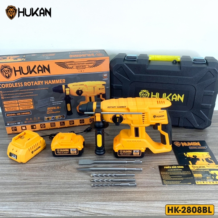 Máy khoan pin bê tông 3 chức năng HUKAN HK-2808BL
