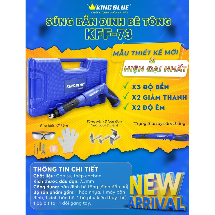 Súng bắn đinh hạt nổ KINGBLUE KFF-73