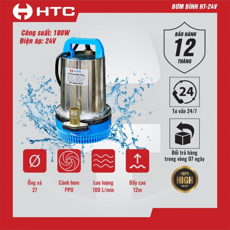 Máy bơm chìm HTC HT-12V & HT-24V