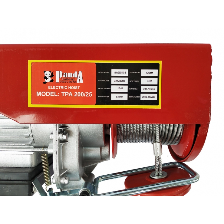 Máy tời treo 200kg Panda TPA400/25