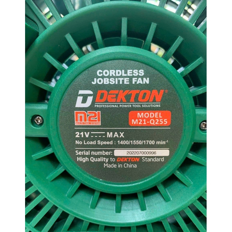 Thân Quạt Pin 21V Dekton M21-Q255 ( Chưa Pin & Sạc )