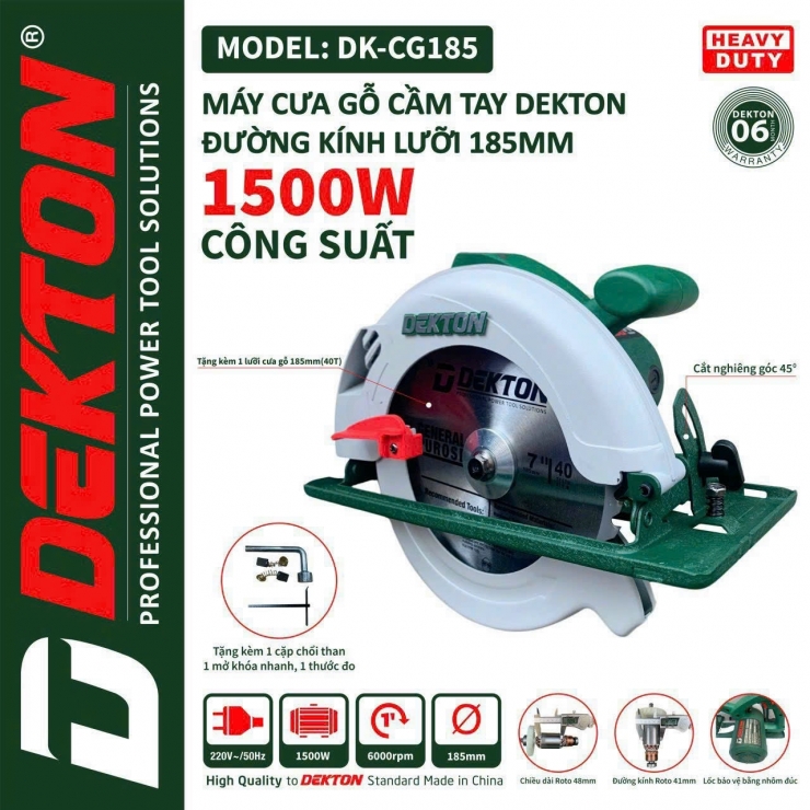 Máy Cưa Gỗ Dekton DK-CG18501
