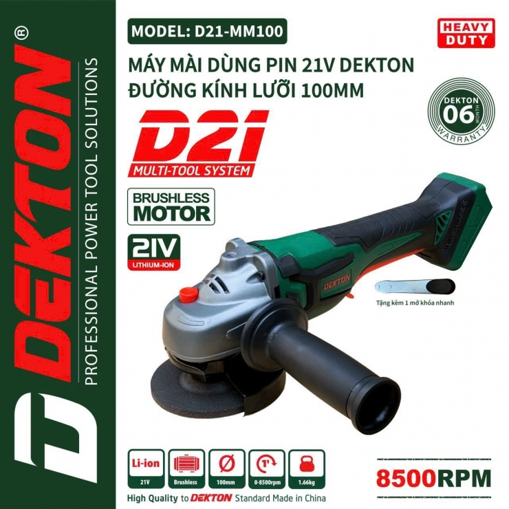 Combo Máy Siết Bu Lông Dùng Pin 21V Dekton M21-IW550PRO phiên bản limited