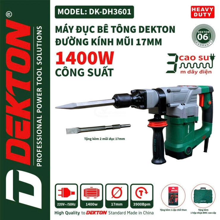 Máy Đục Bê Tông Dekton DK-3901
