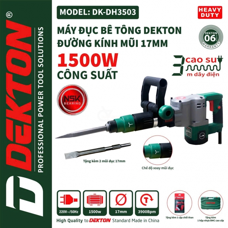 Máy Đục Bê Tông Dekton DK-DH0811 1250W