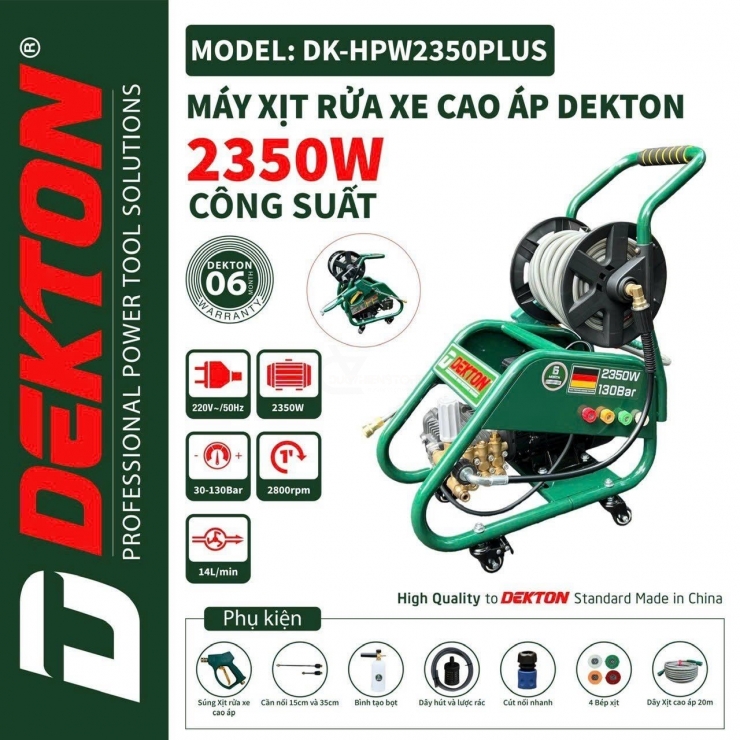 Máy Rửa Xe Chuyên Nghiệp Dekton DK-CWR2350PLUS