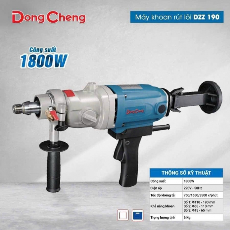 Máy Khoan Rút Lõi 190mm Cấm Tay Dongcheng DZZ190