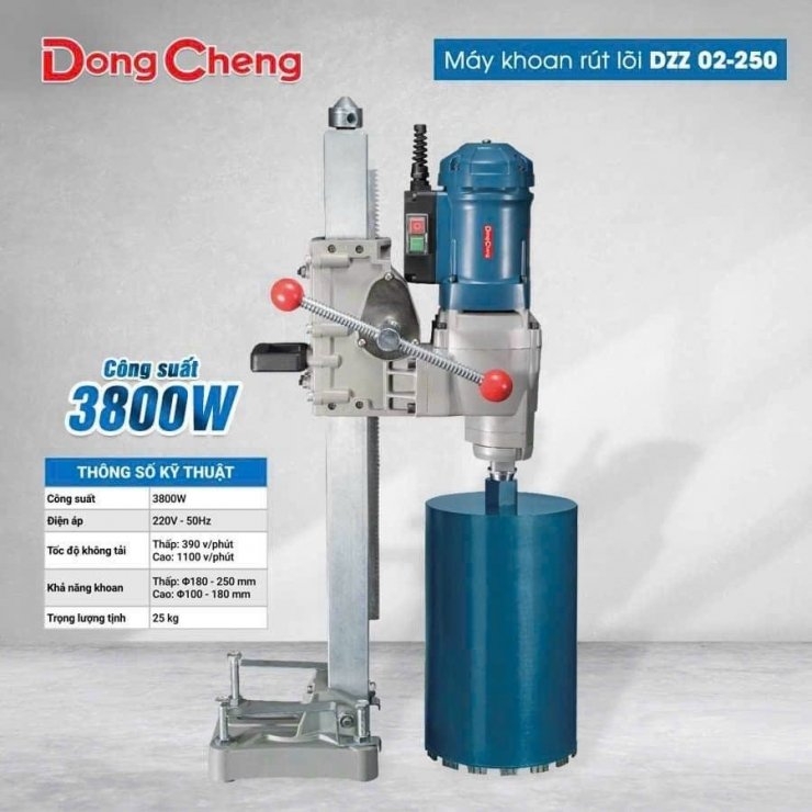 Máy Khoan Rút Lõi 250mm Dongcheng DZZ 02-250 3800W