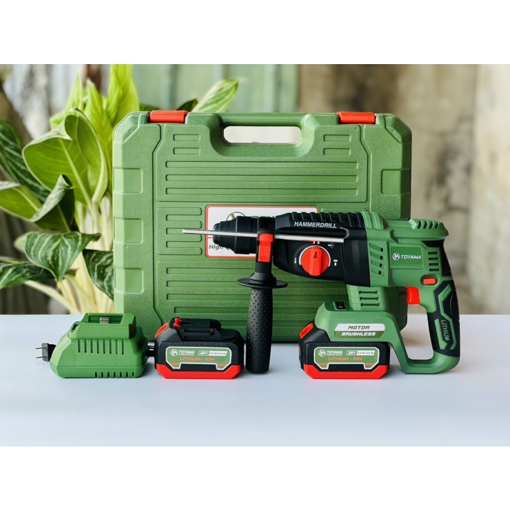 Combo Máy Khoan Bê Tông Dùng Pin Toyama BT-01 3 chức năng