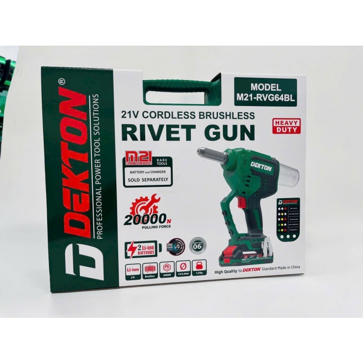 Máy rút rivet Pin 21V Dekton M21-RVG64BL